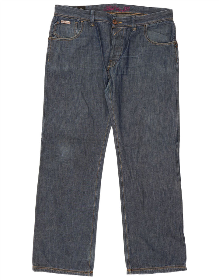 Datch Herren Straight Jeans W38 L33 Blaue Baumwolle