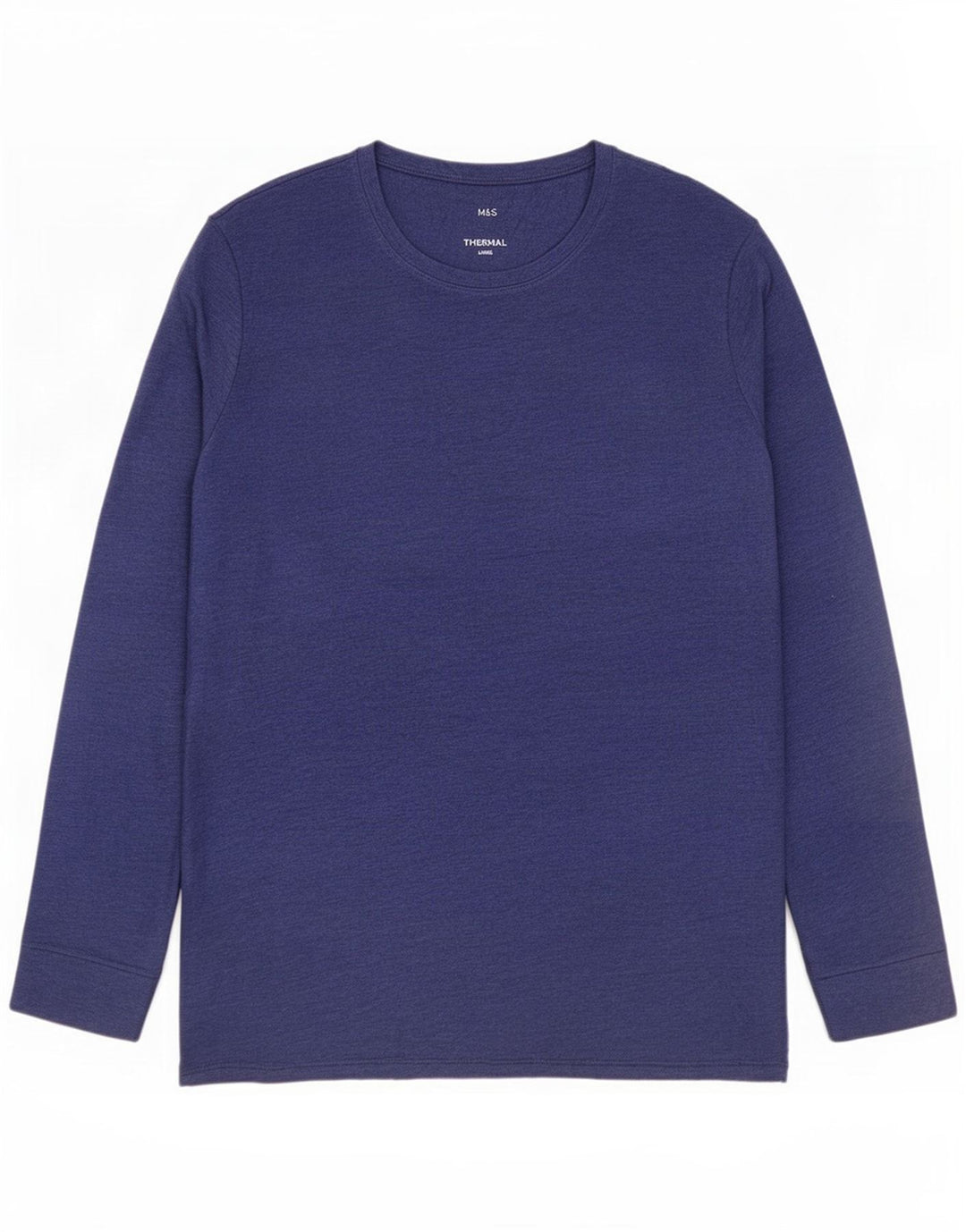 Marks & Spencer Herren-Top, langärmelig, groß, Marineblau, Acryl
