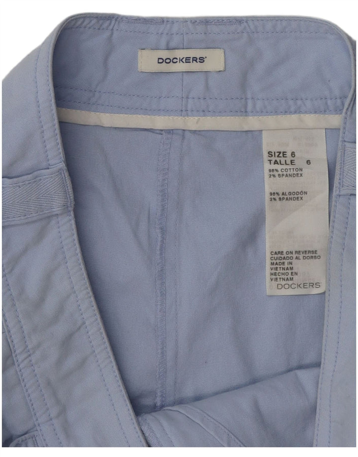 DOCKERS Damen Minirock US 6 Medium W34 Blaue Baumwolle