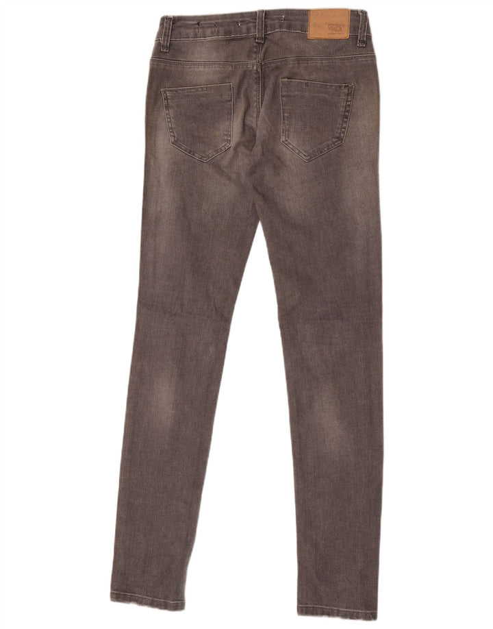 Zara Damen Distressed Slim Jeans EU 34 2XS W24 L32 Grau
