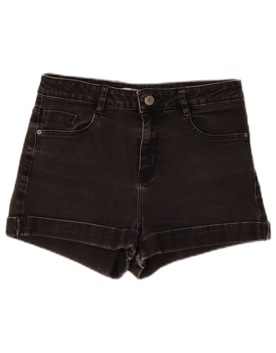 Zara Damen Jeansshorts EU 36 XS W26 Schwarz
