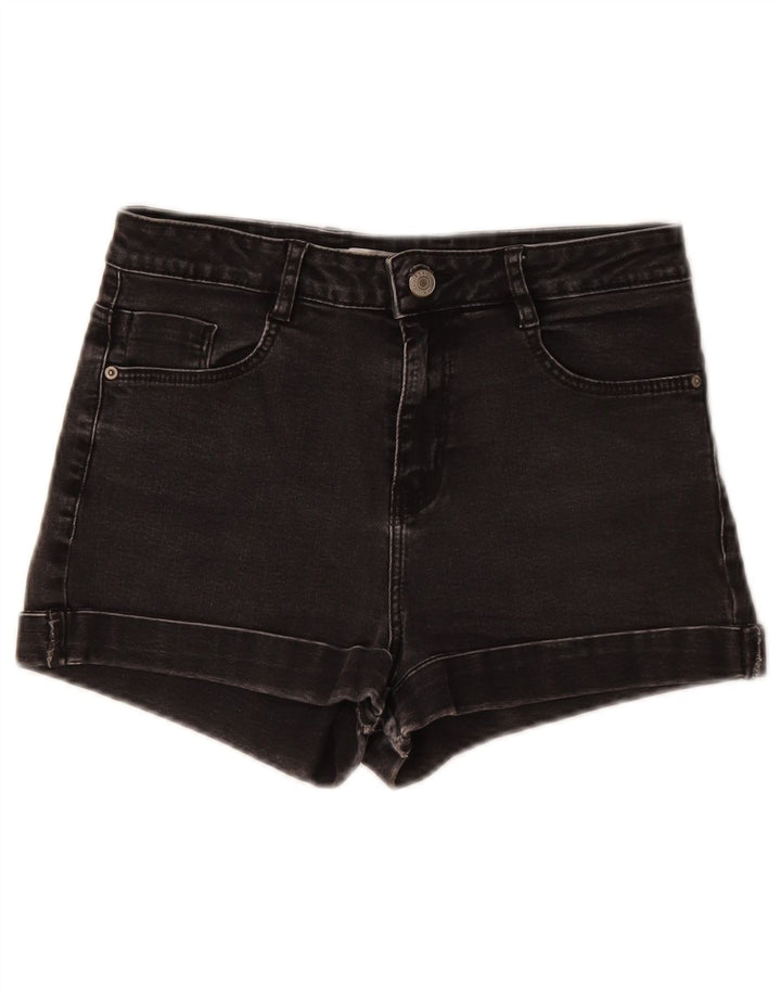 Zara Damen Jeansshorts EU 36 XS W26 Schwarz
