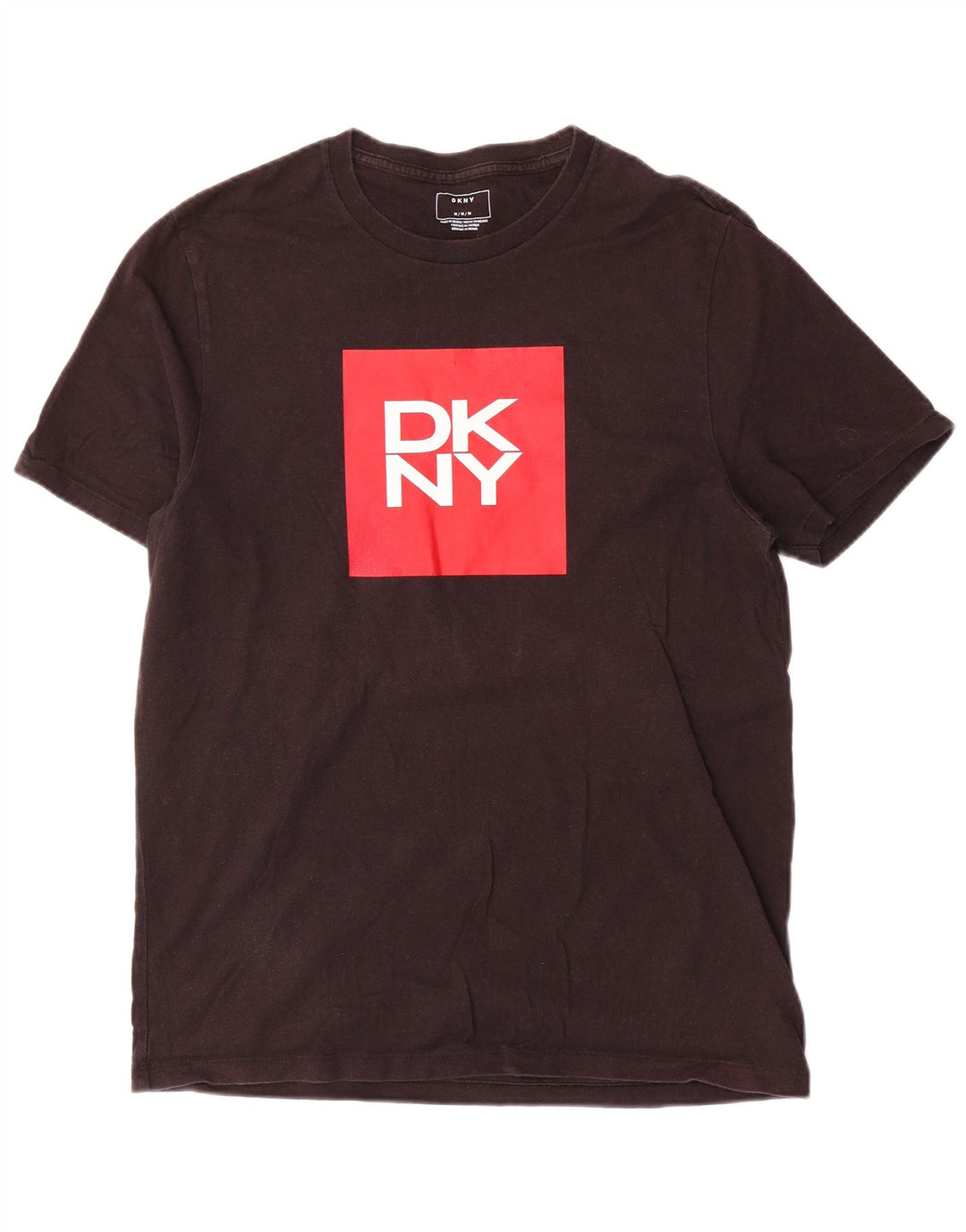 Dkny Herren Grafik-T-Shirt-Oberteil aus mittelschwarzer Baumwolle
