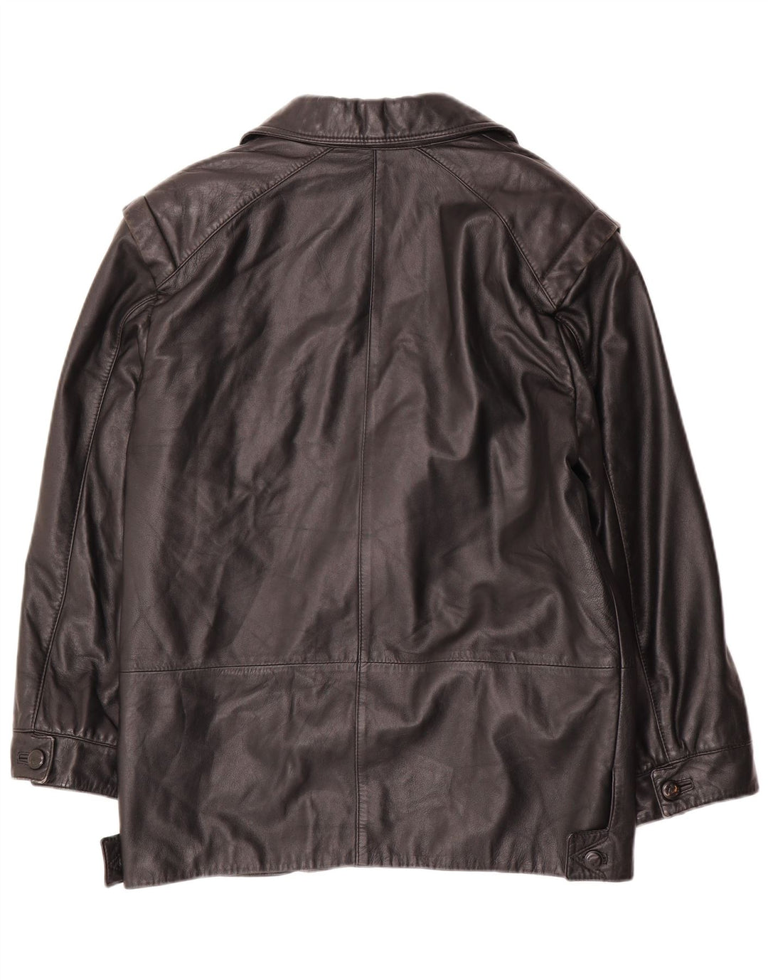 Vintage Damen Lederjacke IT 44 Medium Schwarz