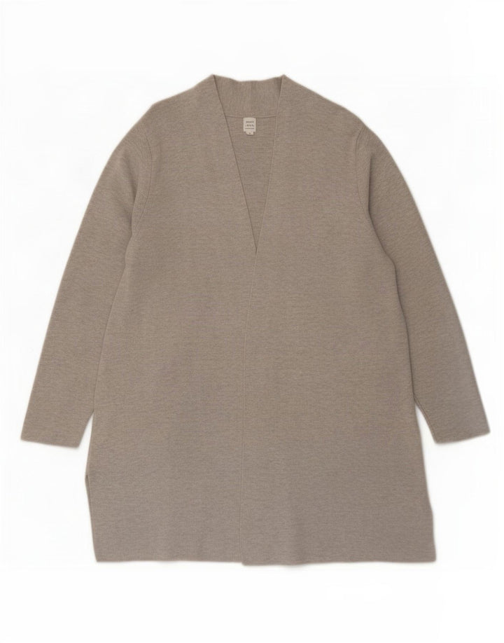 John Lewis Damen Longline Open Cardigan Pullover UK 16 Large Grau Polyester