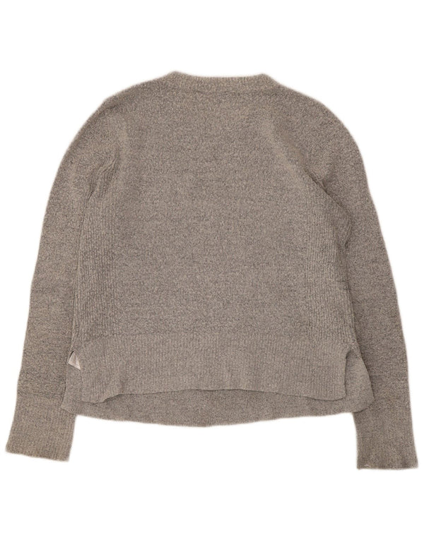 Oasis Damen-Pullover mit U-Boot-Ausschnitt, UK 12, Mittelgrau, Acryl