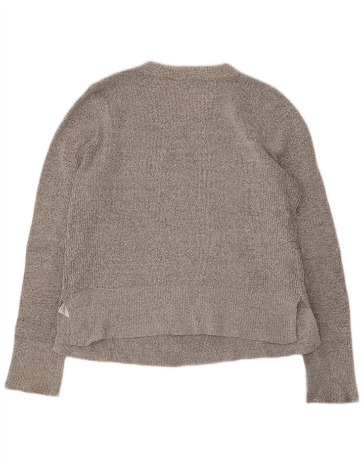Oasis Damen-Pullover mit U-Boot-Ausschnitt, UK 12, Mittelgrau, Acryl