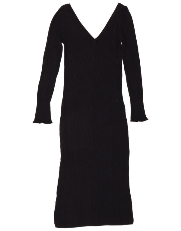 Topshop Damen-Maxi-Pulloverkleid mit langen Ärmeln, UK 12, mittleres Marineblau