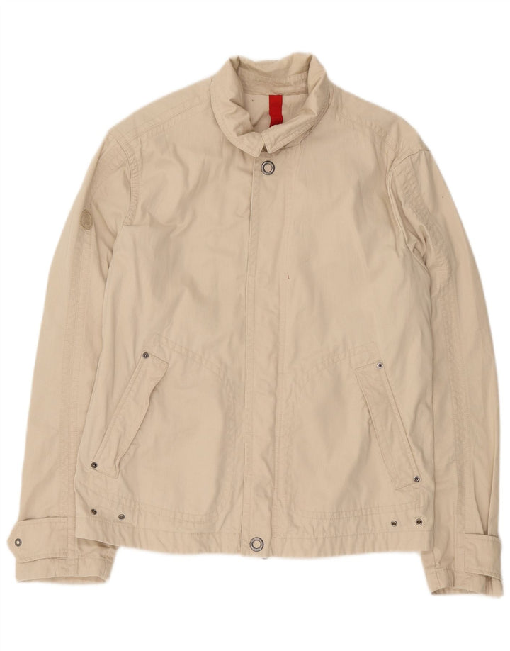 Invicta Herren Bomberjacke UK 40 Large Beige Baumwolle