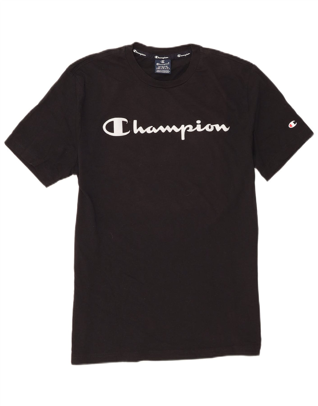 Champion Herren-T-Shirt mit Grafik, mittelschwarze Baumwolle