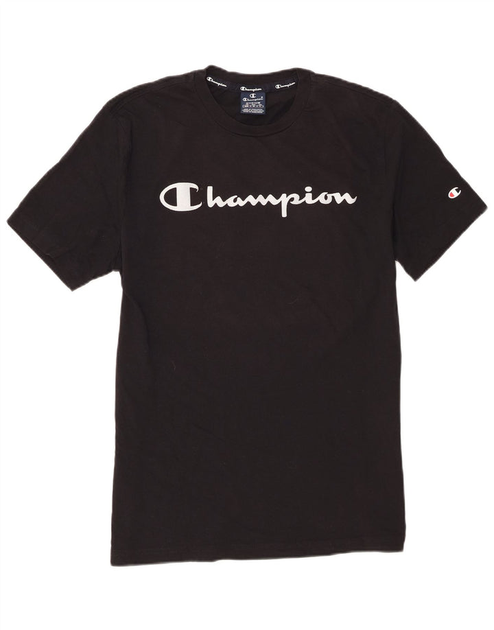Champion Herren-T-Shirt mit Grafik, mittelschwarze Baumwolle