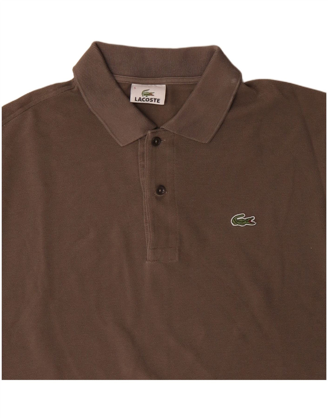 Lacoste Herren-Poloshirt, Größe 5, groß, braune Baumwolle