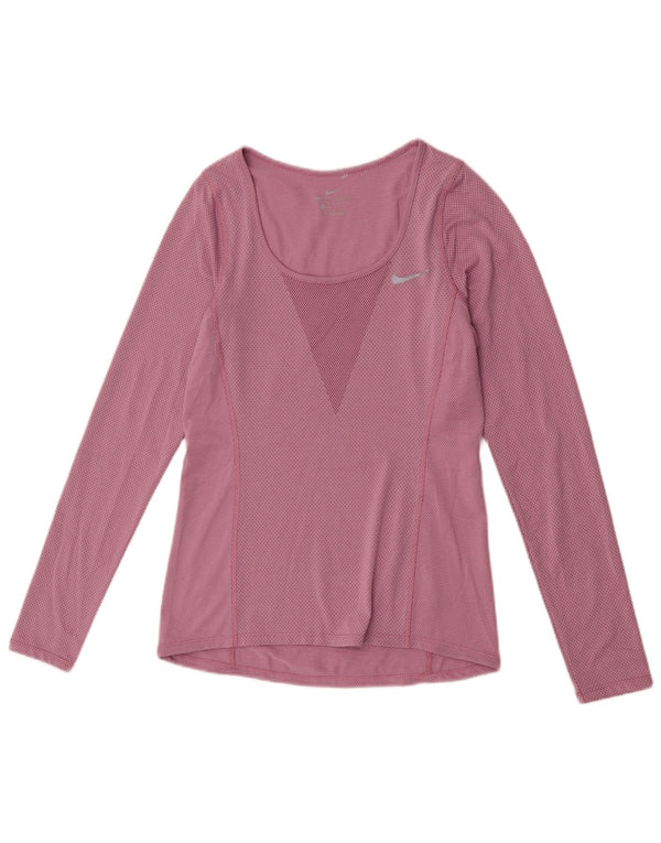 Nike Damen Top Langarm UK 6 XS Rosa Polyester