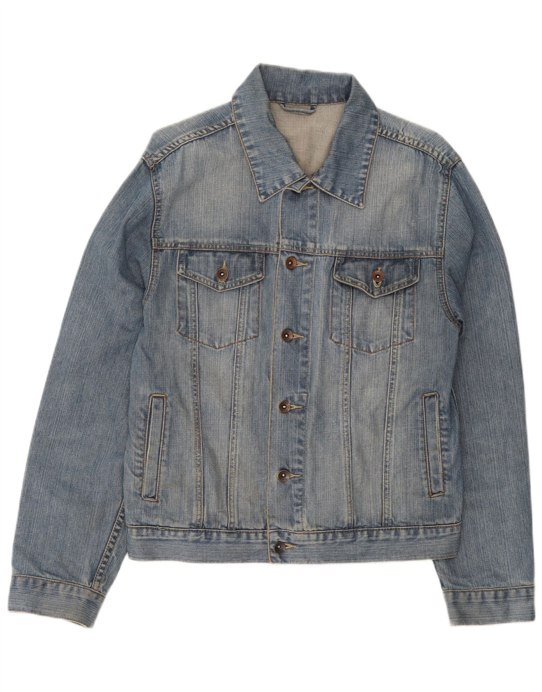 Oviesse Damen Jeansjacke UK 16 Large Blaue Baumwolle