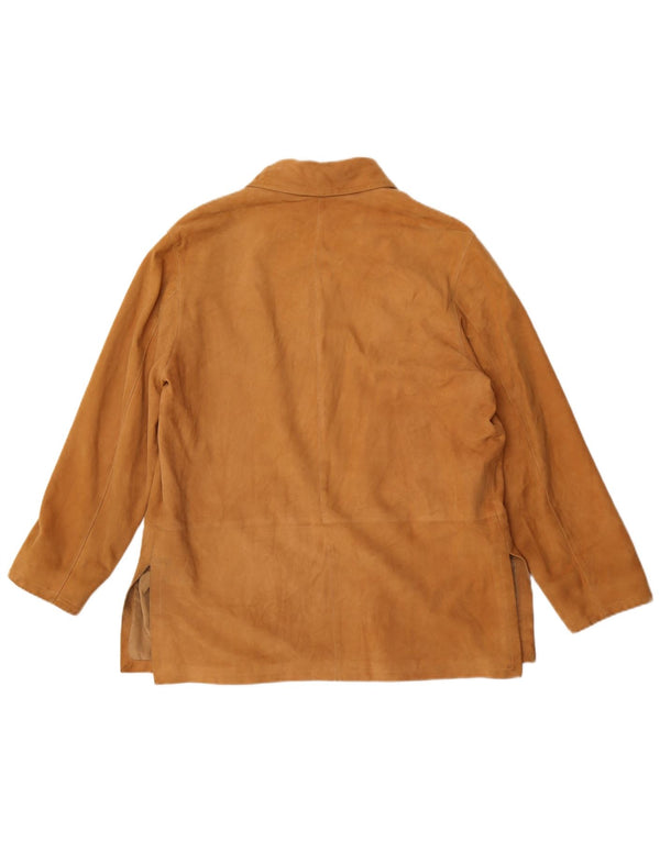 Vintage Damen Wildlederjacke IT 42 Mittelbraunes Leder