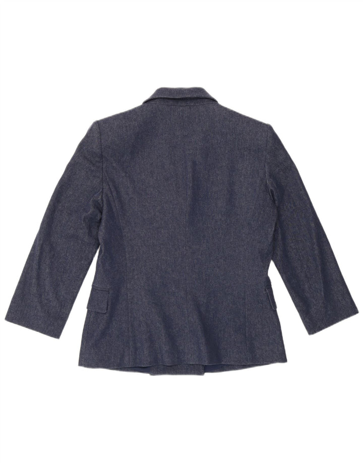 Trussardi Damen-Blazer mit 3/4-Ärmeln, zweireihig, IT-Größe 42, Mittelblau