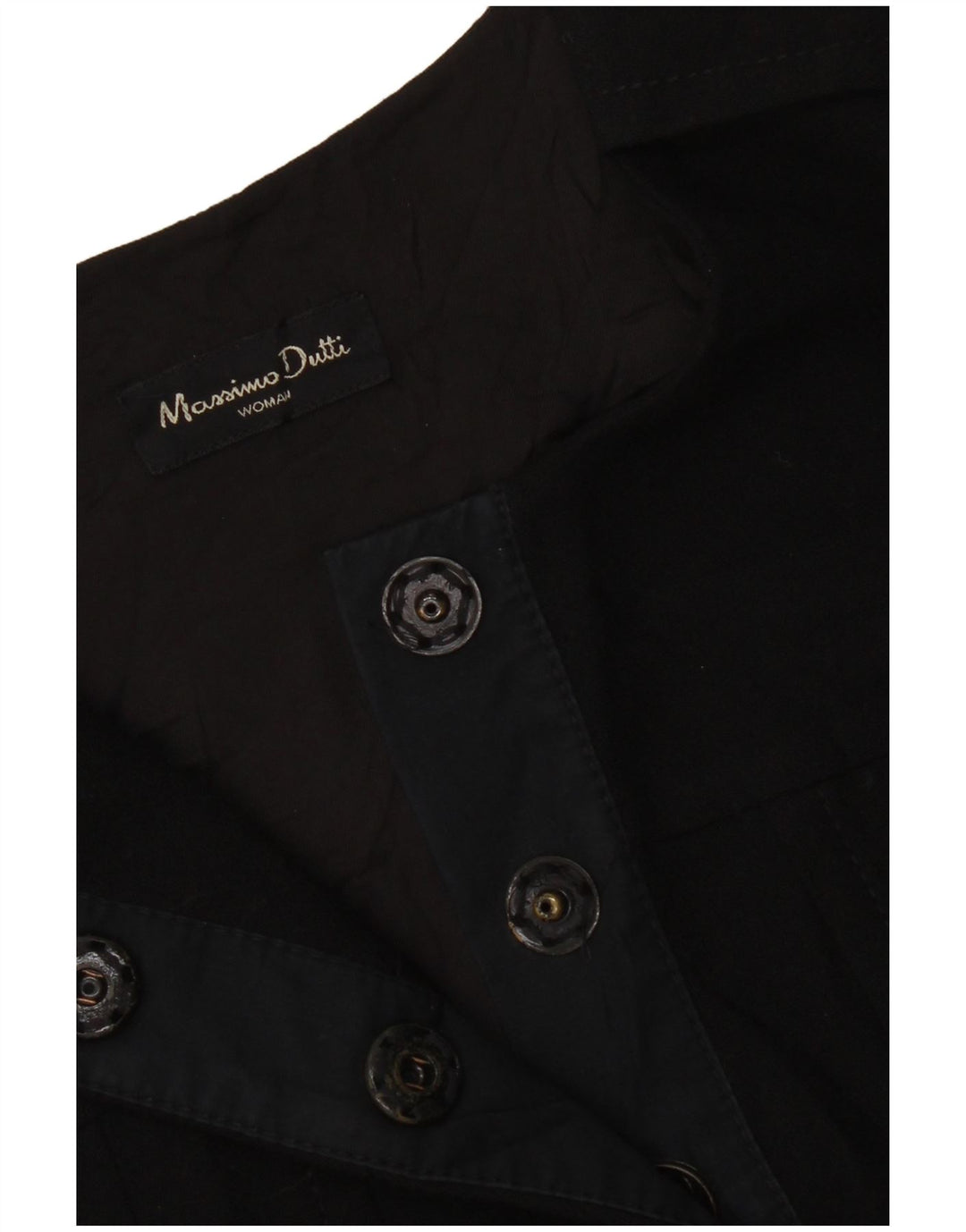 Massimo Dutti Damen Ärmelloses A-Linien-Kleid EU 38 Kleine schwarze Wolle