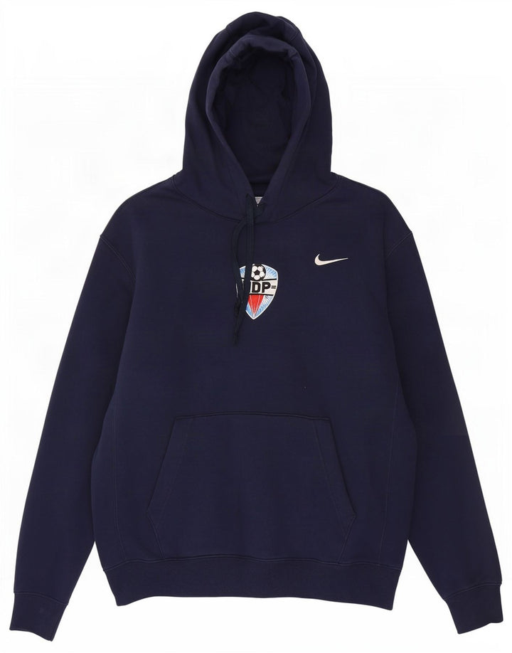 Nike Herren-Hoodie-Pullover aus Baumwolle in mittlerem Marineblau