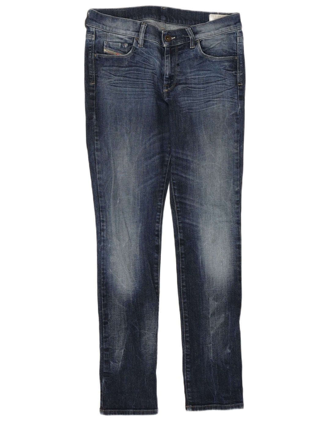 DIESEL Damen HI-VY Super Slim Straight Jeans W32 L29 Blau