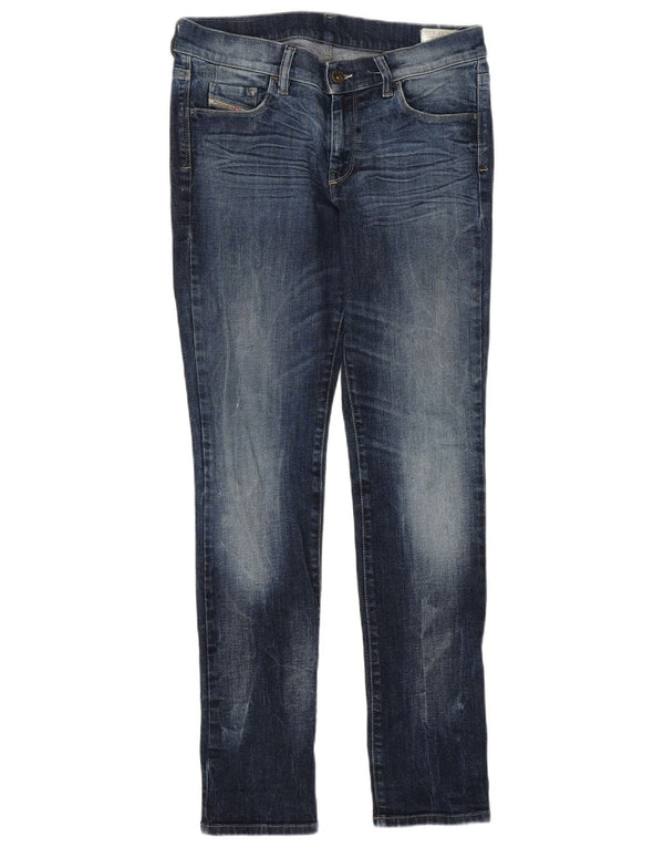 DIESEL Damen HI-VY Super Slim Straight Jeans W32 L29 Blau