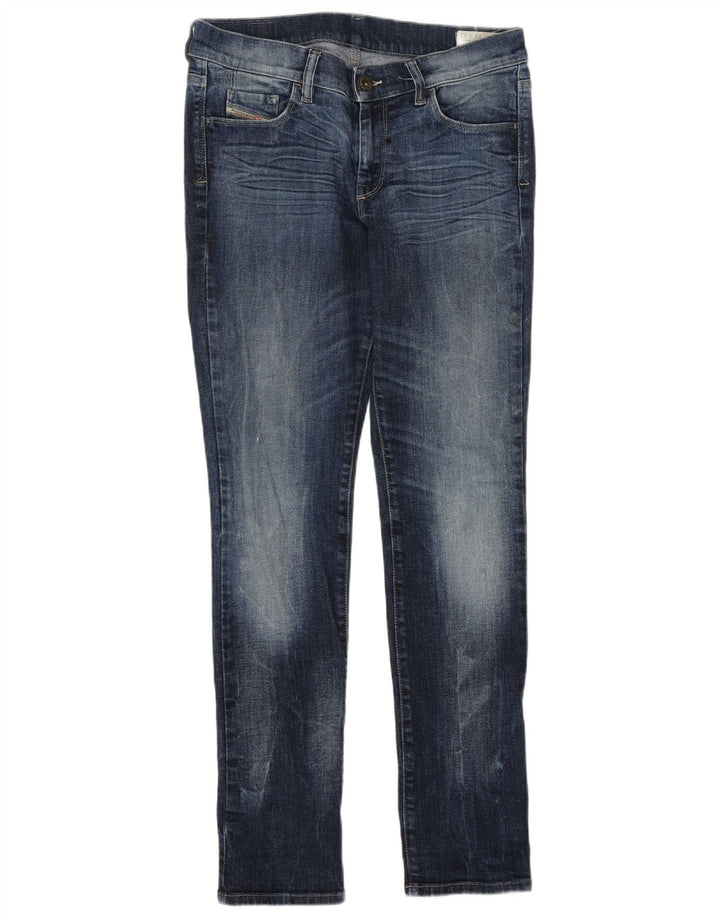 DIESEL Damen HI-VY Super Slim Straight Jeans W32 L29 Blau