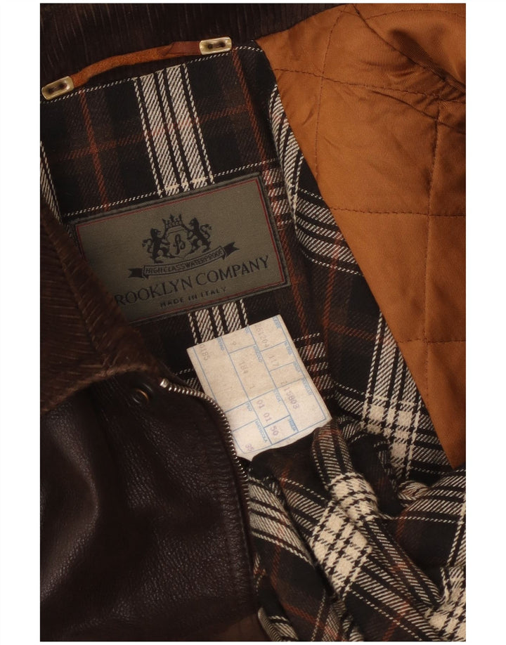 Vintage Herren Lederjacke IT 50 Großes braunes Leder