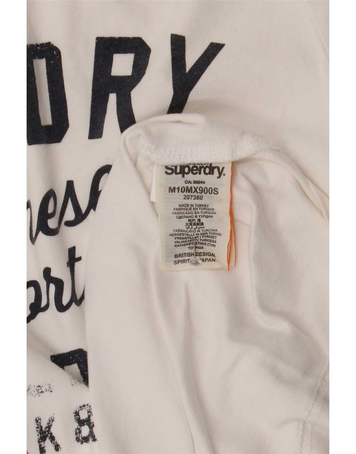 Superdry Herren Grafik-T-Shirt-Oberteil aus mittelweißer Baumwolle