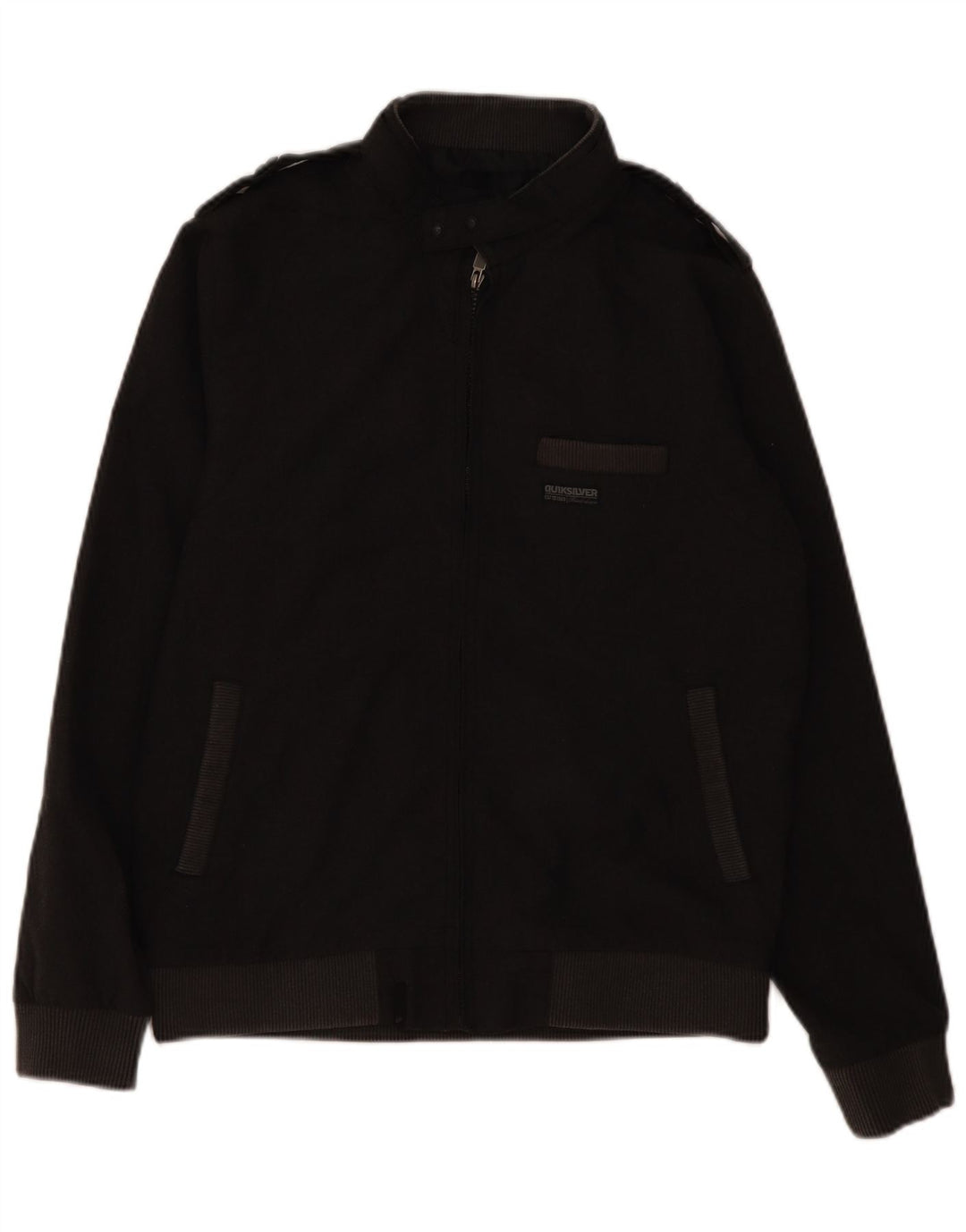 QUIKSILVER Herren Militär Bomberjacke UK 36 Small Grau Polyester