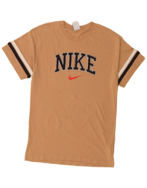 Nike Herren-T-Shirt mit Grafik, Größe S, beige, Baumwolle