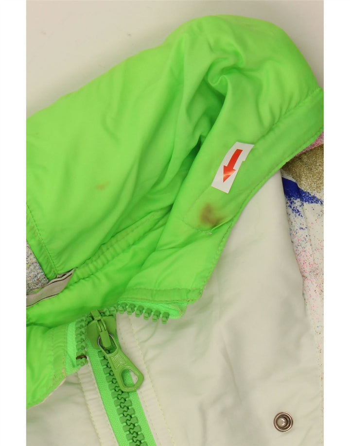 Brunik Damen-Windbreakerjacke mit Kapuze, Größe 46, groß, mehrfarbig, geometrisch