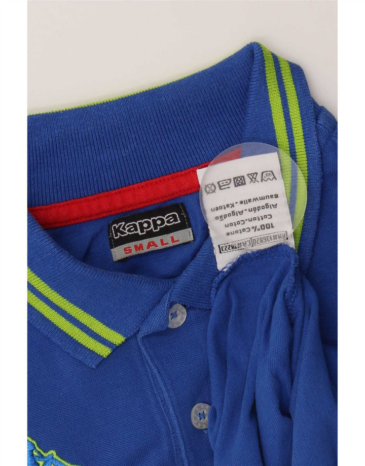 Kappa Herren-Poloshirt, klein, blau gestreift, Baumwolle