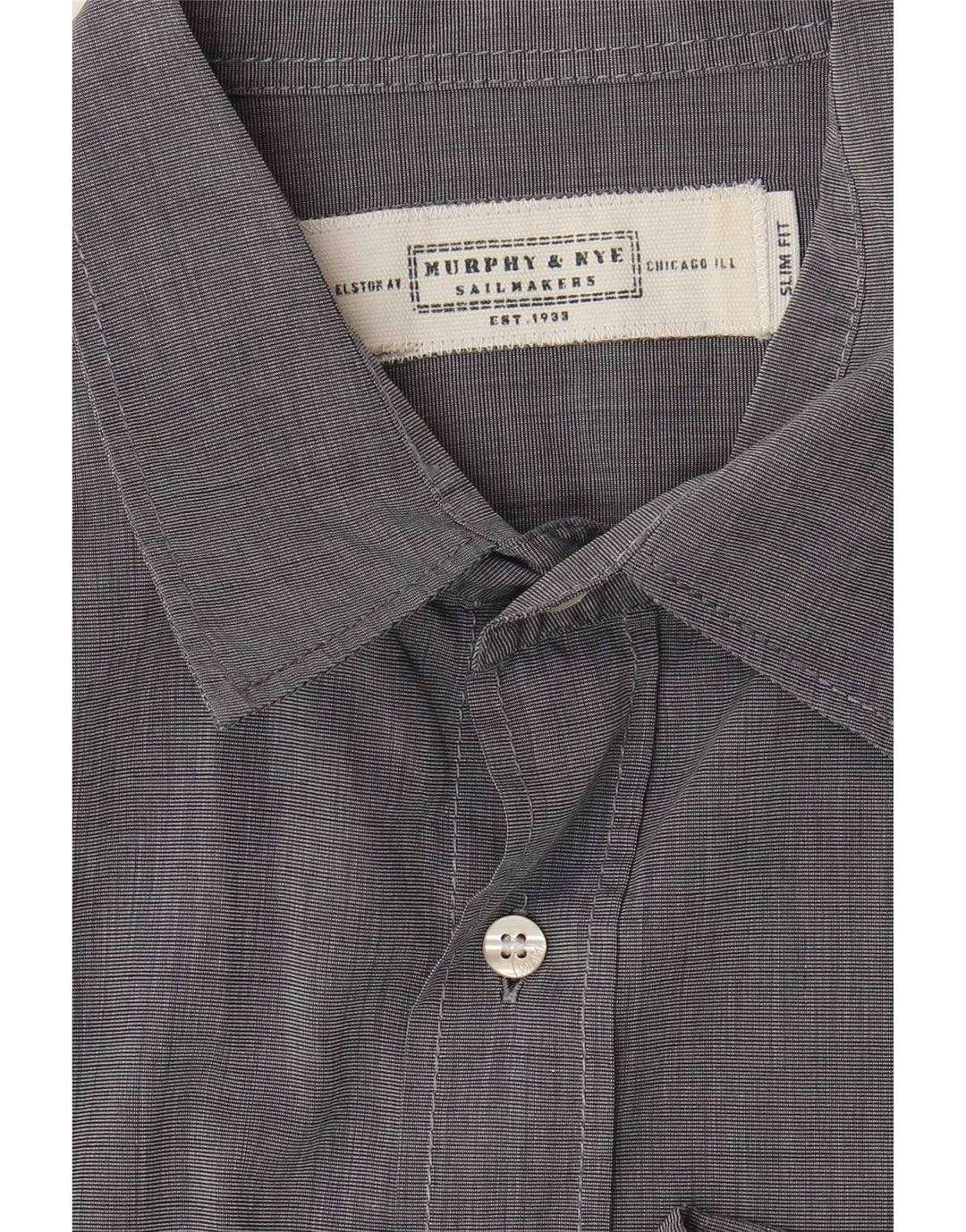 Murphy & Nye Slim-Fit-Hemd für Herren, Größe L, Grau