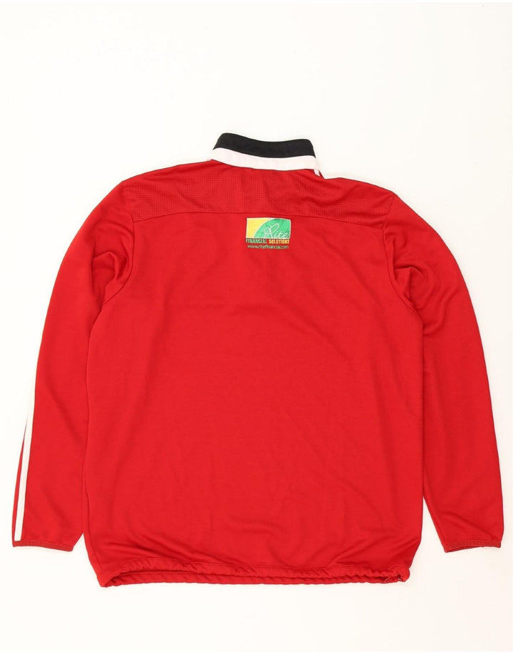 ADIDAS Mens Cappry Rovers F.C. Pullover Tracksuit Top Large Red Vintage Adidas and Second-Hand Adidas from Messina Hembry 
