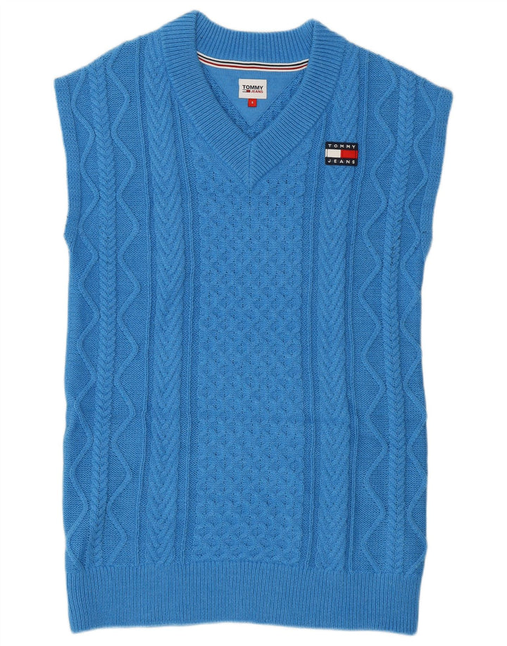 Tommy Hilfiger Damen Weste Tank Top UK 10 Small Blau Polyester