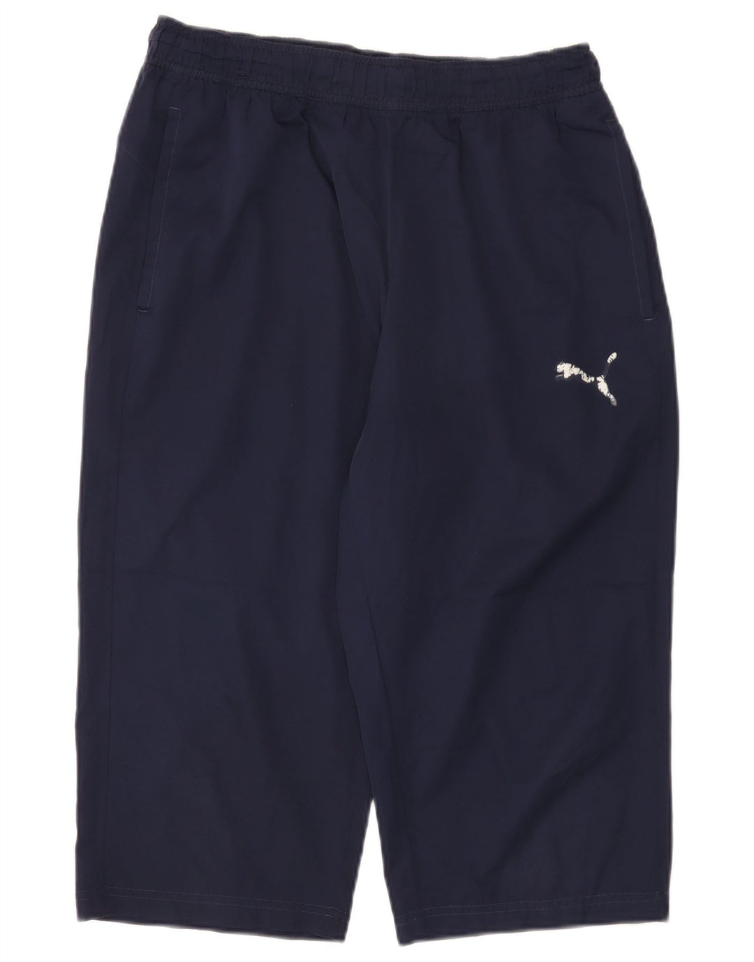 Puma Herren-Bermuda-Sportshorts, groß, marineblaues Polyester