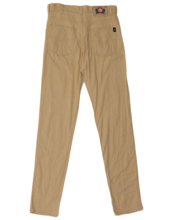 Wampum Damen High Waist Skinny Freizeithose IT 46 Large W30 L32 Beige