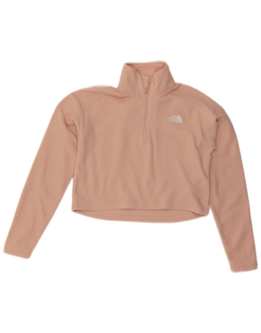 THE NORTH FACE Damen Übergroßer, bauchfreier Fleece-Pullover mit Reißverschluss und Reißverschluss, UK 6, XS, Rosa