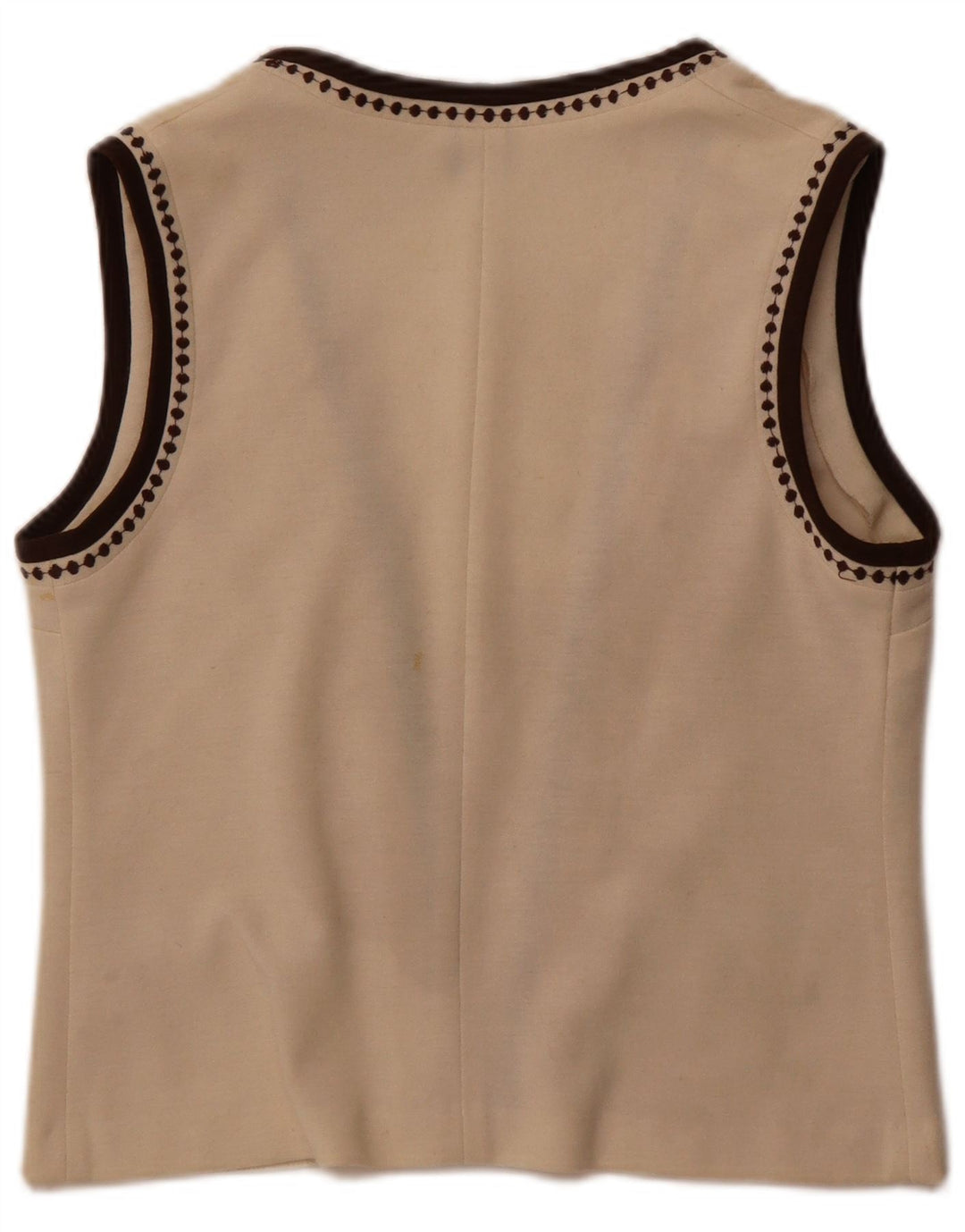 Carre Damen ärmelloser offener Cardigan-Pullover EU 42 Large Off White