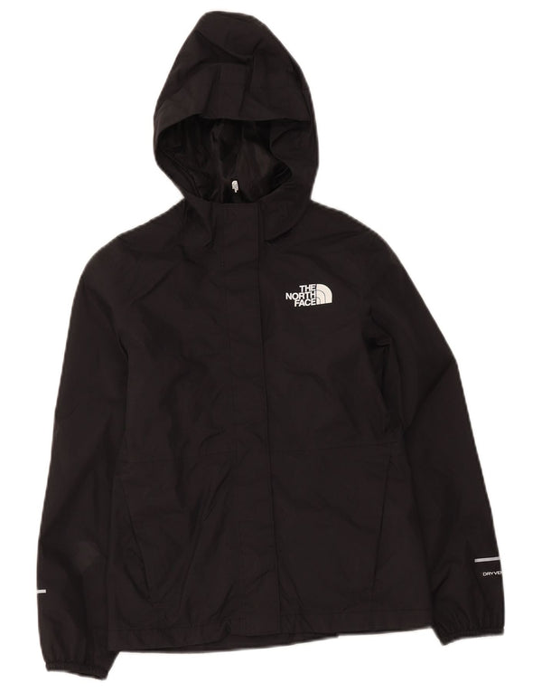 The North Face Dryvent Regenjacke mit Kapuze für Mädchen, 7–8 Jahre, Größe S, schwarzes Nylon