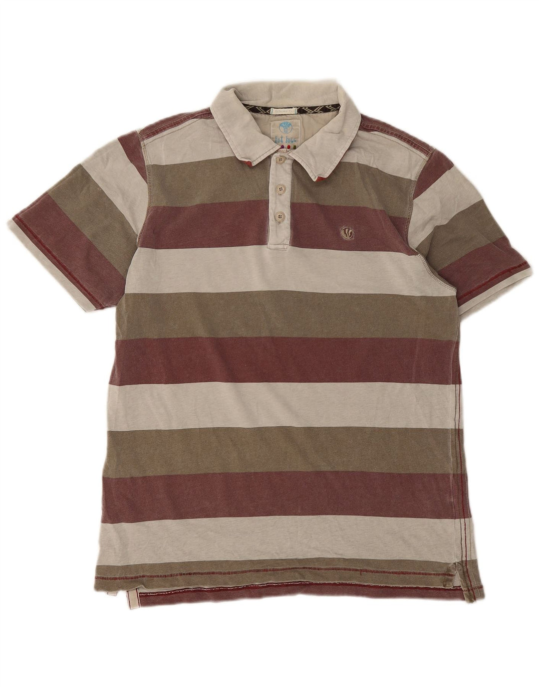 Fat Face Herren-Poloshirt, mittelgroß, mehrfarbig, gestreift, Baumwolle
