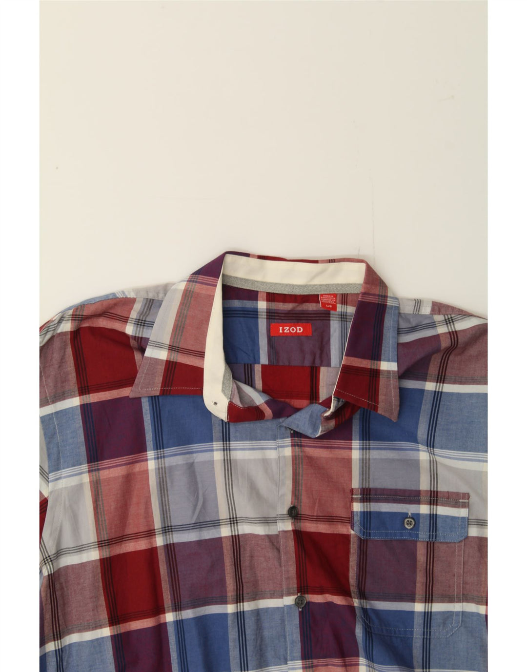 IZOD Mens Shirt Large Multicoloured Check Cotton Vintage Izod and Second-Hand Izod from Messina Hembry 