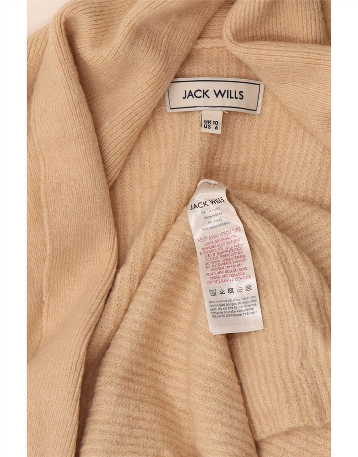 Jack Wills Damen-Strickjacke, übergroß, lang, Gr. 10, Beige
