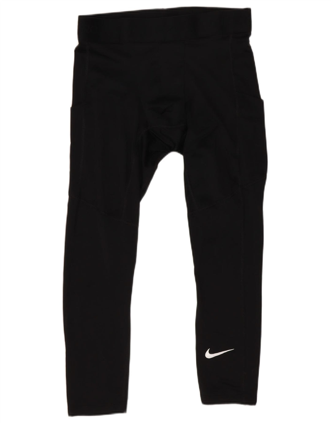 Nike Damen Tight Fit Crop Leggings UK 12 Mittelschwarzes Polyester