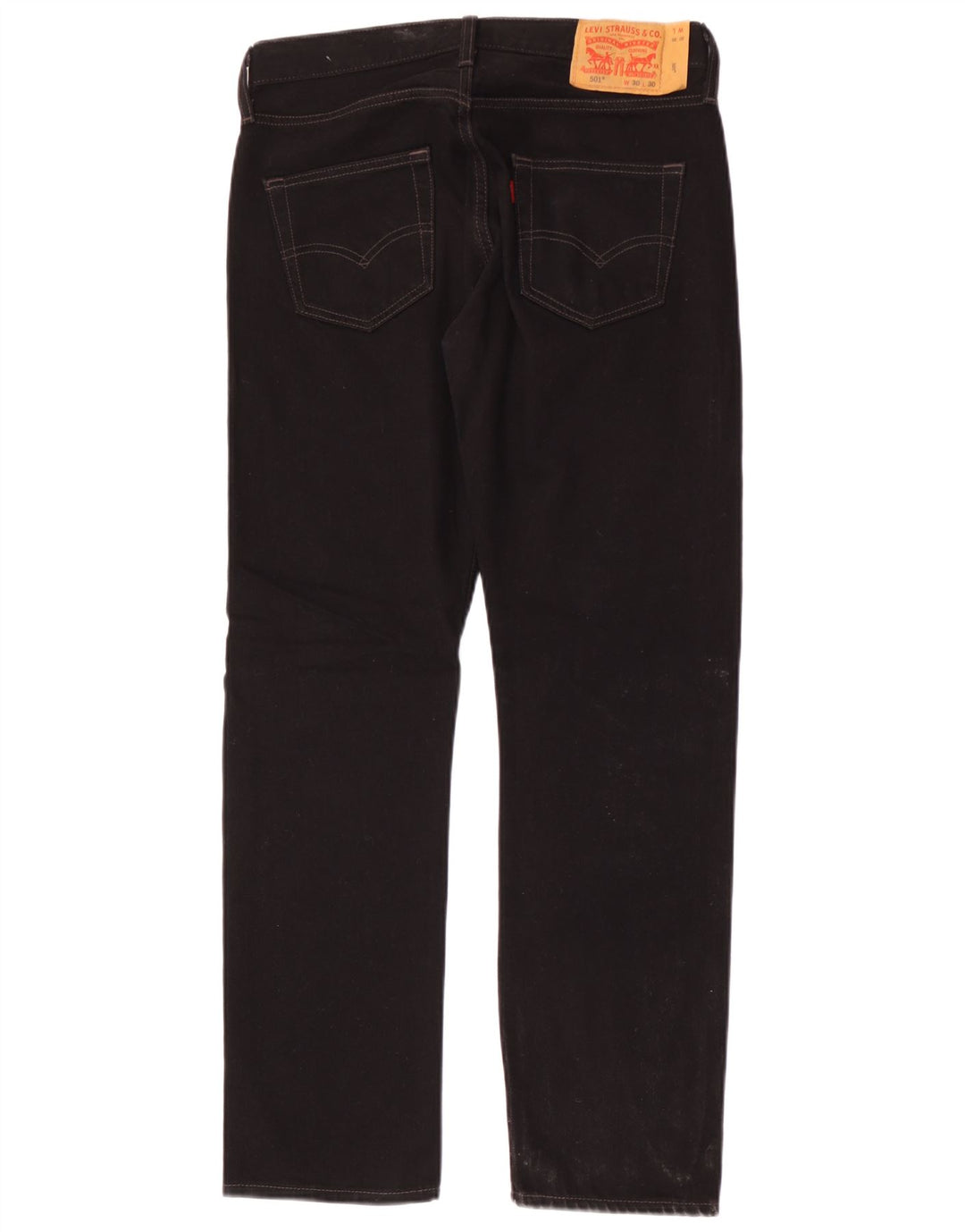 Levi's Herren 501 Straight Jeans W30 L30 schwarze Baumwolle