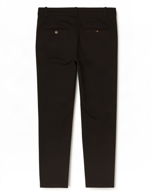 Gerade Chino-Hose für Damen von Zara, EU 36, XS, B26, L27, schwarze Baumwolle