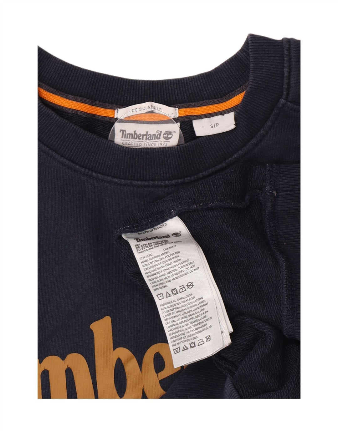 Timberland Herren Graphic Regular Fit Sweatshirt Pullover Small Marineblau
