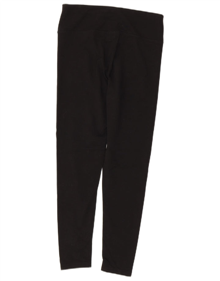 Dkny Womens Graphic Crop Leggings UK 12 Medium Schwarz