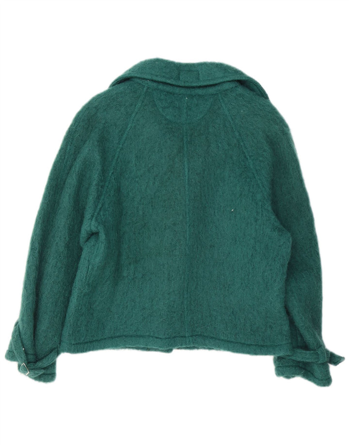 Vintage Damenjacke UK 14 Mittelgrüne Wollklassiker