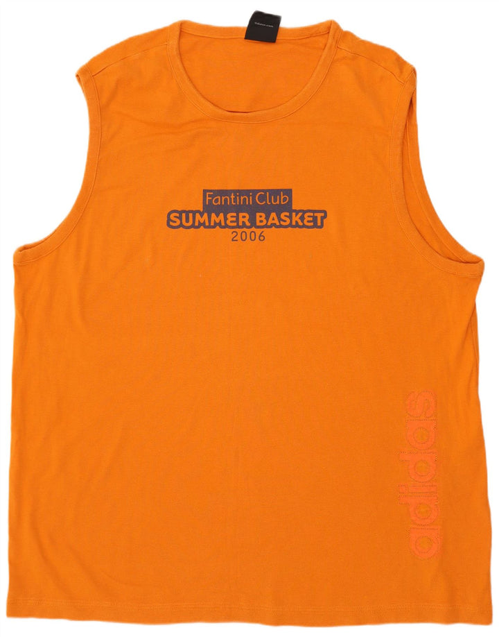 Adidas Herren Graphic Vest Top XL Orange Baumwolle