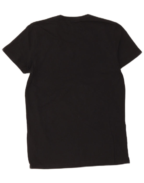 Hollister Mens Graphic T-Shirt Top Small Black Cotton